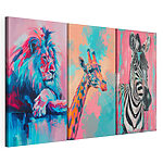 Modularer Leinwanddruck Collage einer Giraffe