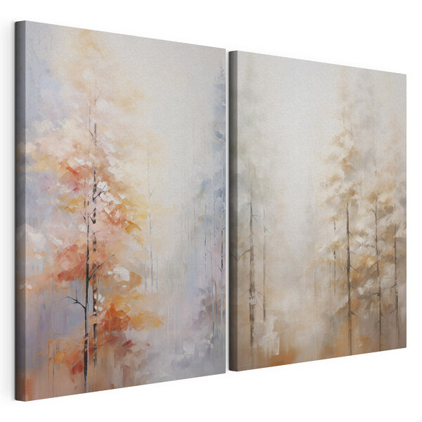 Modularer Leinwanddruck Gemälde von Bäumen in einem Wald (Artikelnummer: m00833) Modularer Leinwanddruck Modularer Leinwanddruck Gemälde von Bäumen in einem Wald (Artikelnummer: m00833)