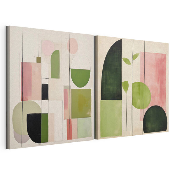 Modularer Leinwanddruck Zwei Kunstwerke
