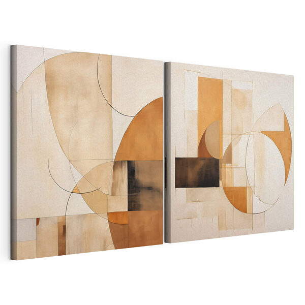 Modularer Leinwanddruck Zwei Kunstwerke