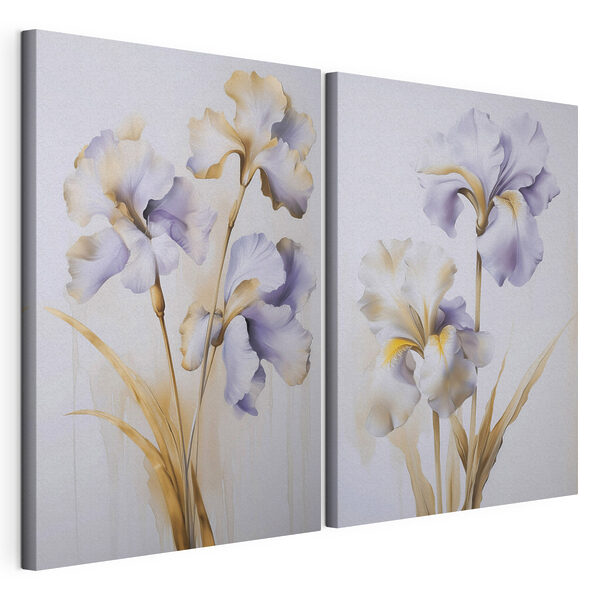 Modularer Leinwanddruck Modularer Leinwanddruck Elegante Iris in zarten Farbtönen (Artikelnummer: m00934)