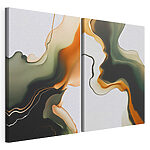 Modularer Leinwanddruck - Abstrakter Fluss aus Farben und Formen