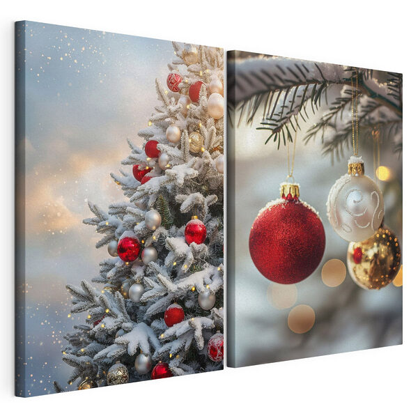 Modularer Leinwanddruck Festliche Dekorationen sorgen für Weihnachtsstimmung