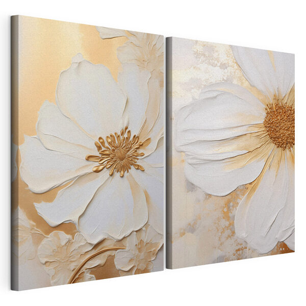 Modularer Leinwanddruck Elegante Blumen in sanften Farbtönen (Artikelnummer: m01006) Modularer Leinwanddruck Modularer Leinwanddruck Elegante Blumen in sanften Farbtönen (Artikelnummer: m01006)