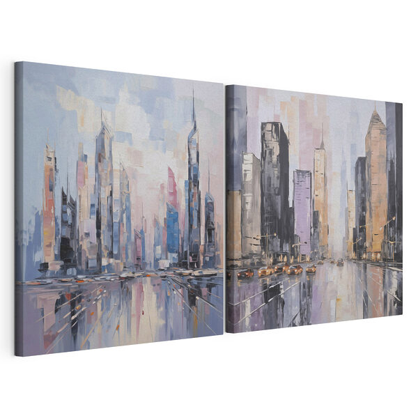 Modularer Leinwanddruck Gemälde einer Stadt (Artikelnummer: m01032) Modularer Leinwanddruck Modularer Leinwanddruck Gemälde einer Stadt (Artikelnummer: m01032)