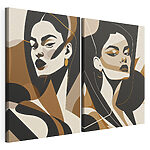 Modularer Leinwanddruck Collage des Gesichts einer Frau