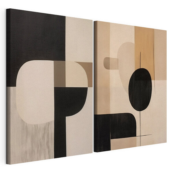 Modularer Leinwanddruck Zwei Kunstwerke