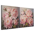 Modularer Leinwanddruck Gemälde mit rosa Blumen