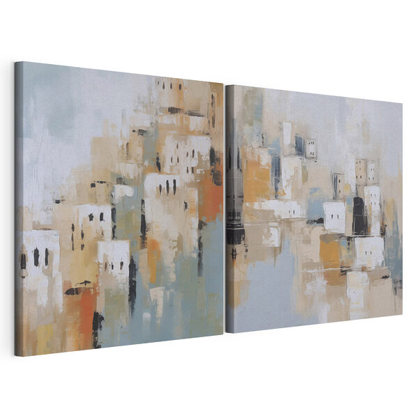 Modularer Leinwanddruck Gemälde einer Stadt (Artikelnummer: m01162) Modularer Leinwanddruck Modularer Leinwanddruck Gemälde einer Stadt (Artikelnummer: m01162)