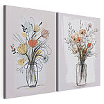 Modularer Leinwanddruck Gemälde von Blumen in einer Vase
