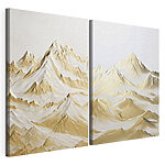Modularer Leinwanddruck Gebirgskette mit Schnee