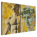 Modularer Leinwanddruck Collage einer Statue