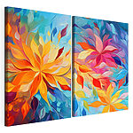 Modularer Leinwanddruck Zwei Bilder von Blumen