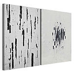 Modularer Leinwanddruck Abstrakte Kontraste in der monochromen Kunst
