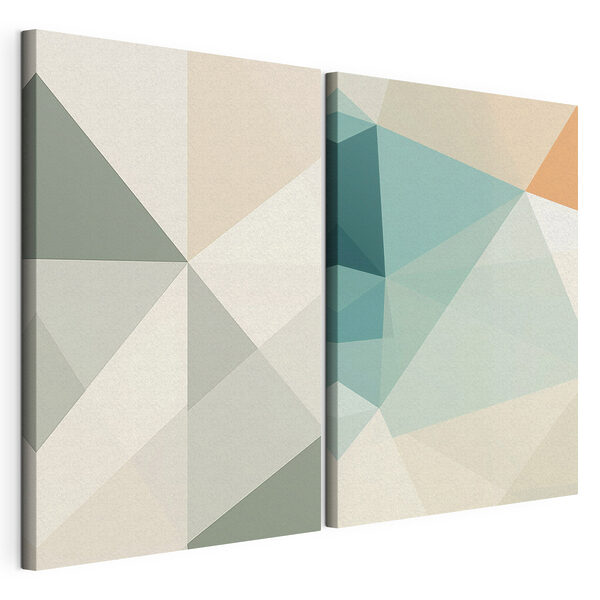 Modularer Leinwanddruck Abstraktes geometrisches Muster in sanften Farbtönen (Artikelnummer: m30023) Modularer Leinwanddruck Modularer Leinwanddruck Abstraktes geometrisches Muster in sanften Farbtönen (Artikelnummer: m30023)
