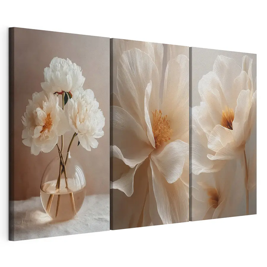 Mehrteiliges Leinwandbild Zärtlichkeit in der Vase (Artikelnummer: m30084)