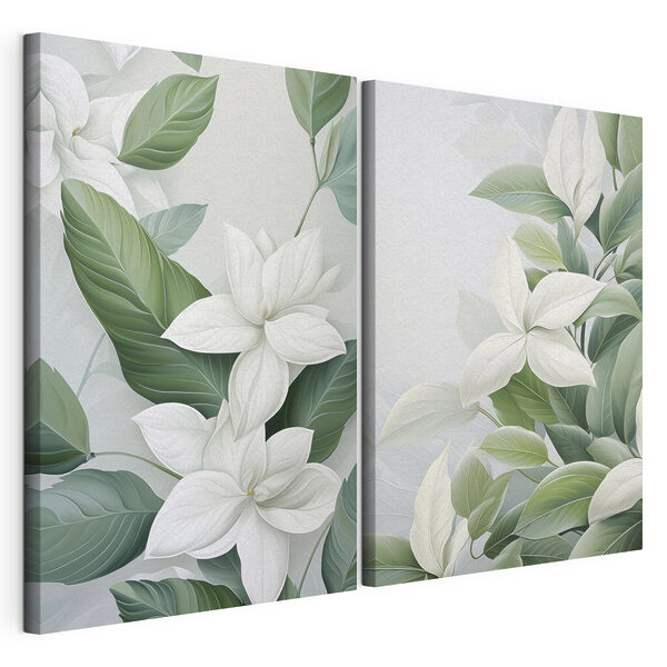 Die sanfte Eleganz botanischer Designs Modularer Leinwanddruck Die sanfte Eleganz botanischer Designs