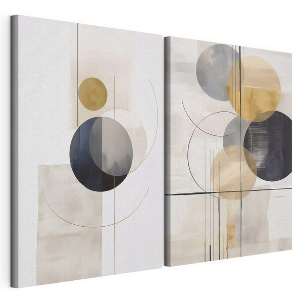 Modularer Leinwanddruck Zwei Kunstwerke