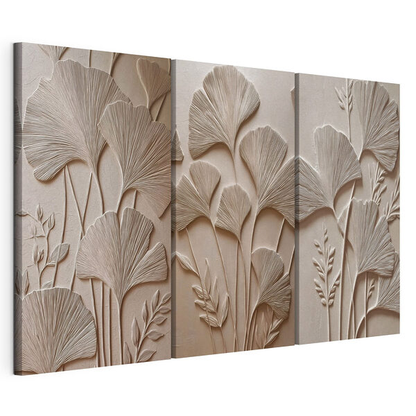 Elegantes Blumenmuster in sanften Farbtönen Modularer Leinwanddruck Elegantes Blumenmuster in sanften Farbtönen