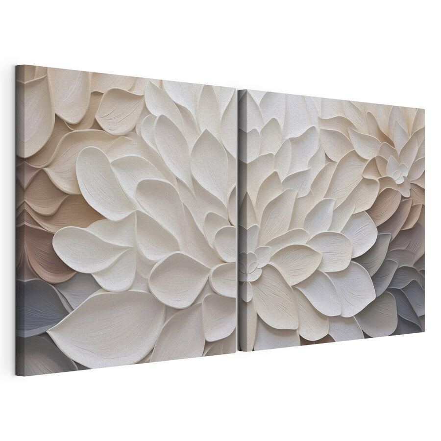 Mehrteiliges Leinwandbild Blütenrosetten mit Charme (Artikelnummer: m30296) Mehrteiliges Leinwandbild Blütenrosetten mit Charme (Artikelnummer: m30296)