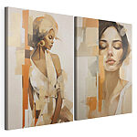 Modularer Leinwanddruck Collage einer Frau