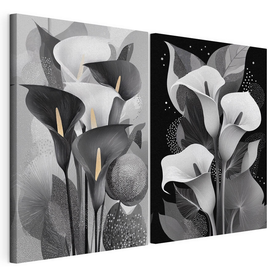 Mehrteiliges Leinwandbild Anmut der Callas (Artikelnummer: m30455)