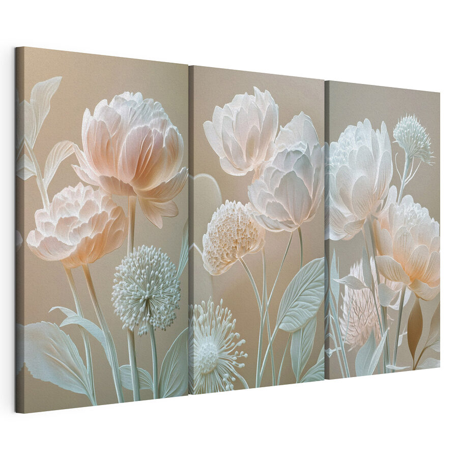 Mehrteiliges Leinwandbild Blumen-Collage (Artikelnummer: m30489)