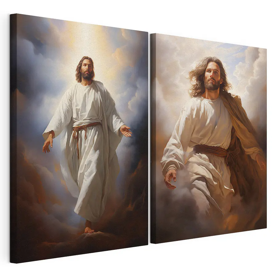 Mehrteiliges Leinwandbild Jesu Ankunft (Artikelnummer: m30640)