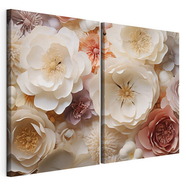 Modularer Leinwanddruck Collage aus Papierblumen (Artikelnummer: m30602) Modularer Leinwanddruck Modularer Leinwanddruck Collage aus Papierblumen (Artikelnummer: m30602)