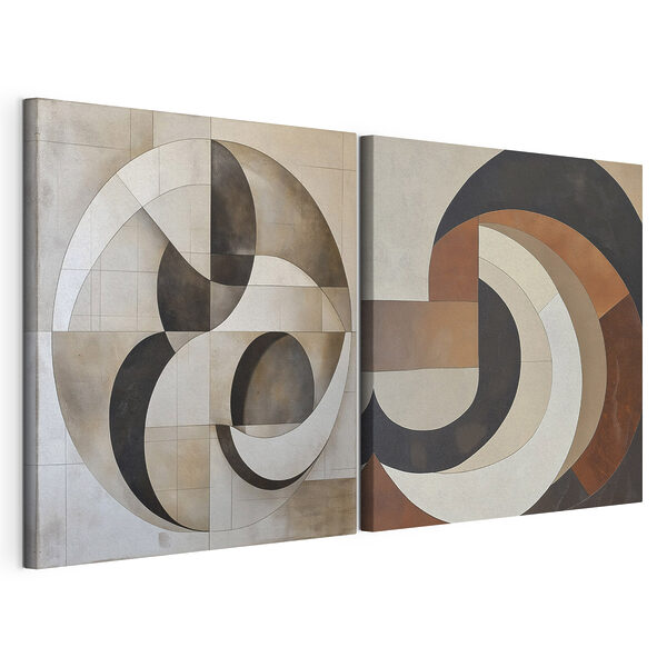 Modularer Leinwanddruck Zwei Kunstwerke