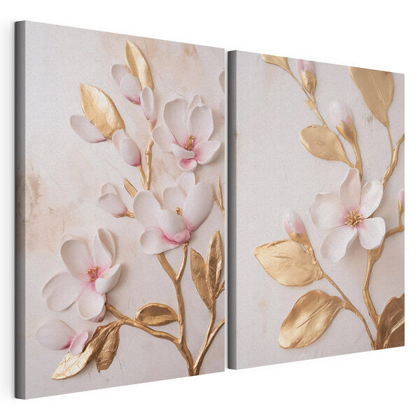 Modularer Leinwanddruck Collage aus Blumen und Blättern (Artikelnummer: m30848) Modularer Leinwanddruck Modularer Leinwanddruck Collage aus Blumen und Blättern (Artikelnummer: m30848)