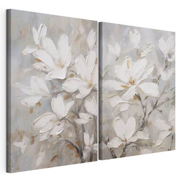 Modularer Leinwanddruck Blumenbild auf Leinwand