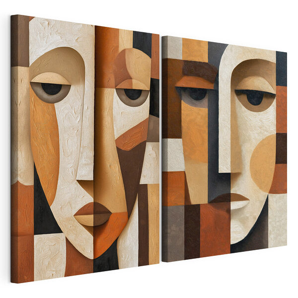 Modularer Leinwanddruck Collage aus Gesichtern