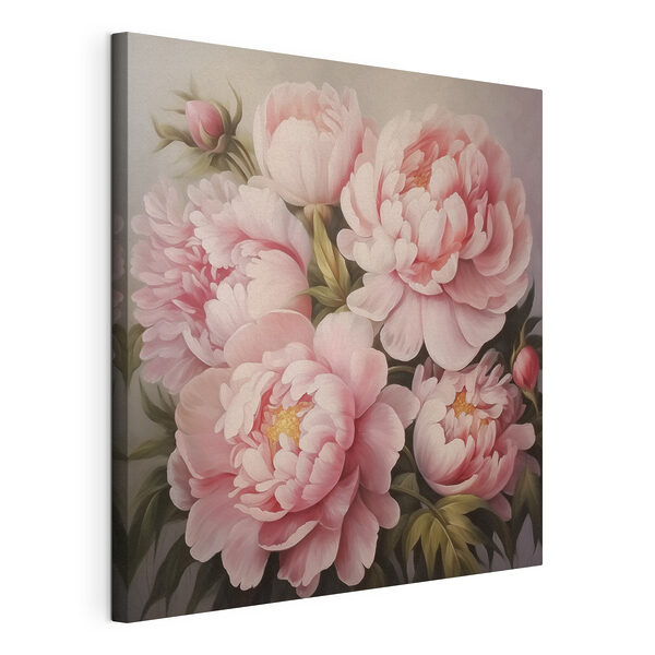 Wandbilder Gemälde mit rosa Blumen