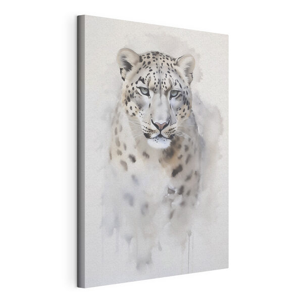 Wandbilder Majestätischer Leopard in sanften Farbtönen