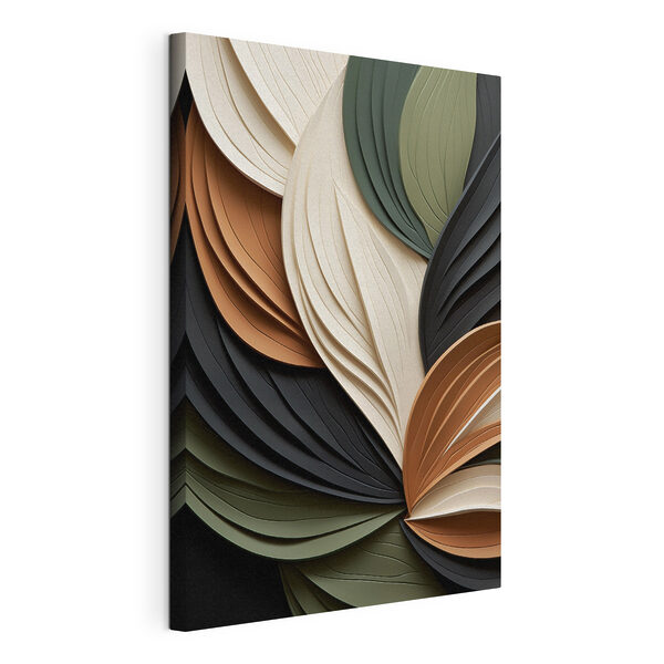 Wandbilder Von der Natur inspiriertes, mehrschichtiges Design in Erdtönen