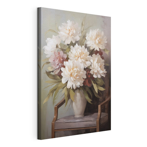 Wandbilder Gemälde von Blumen in einer Vase