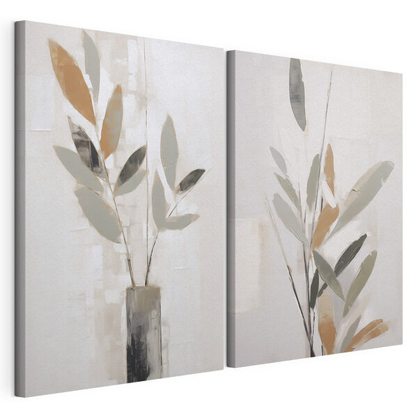 Gemälde einer Pflanze in einer Vase Modularer Leinwanddruck Gemälde einer Pflanze in einer Vase