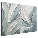Modularer Leinwanddruck Sanfte Wellen aus Farbe und Form
