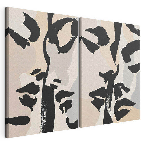Collage des Gesichts einer Frau Modularer Leinwanddruck Collage des Gesichts einer Frau
