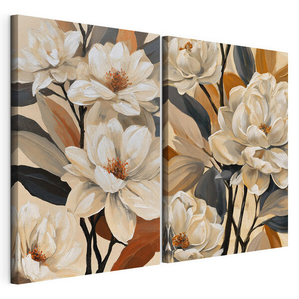 Modularer Leinwanddruck Blumen-Collage